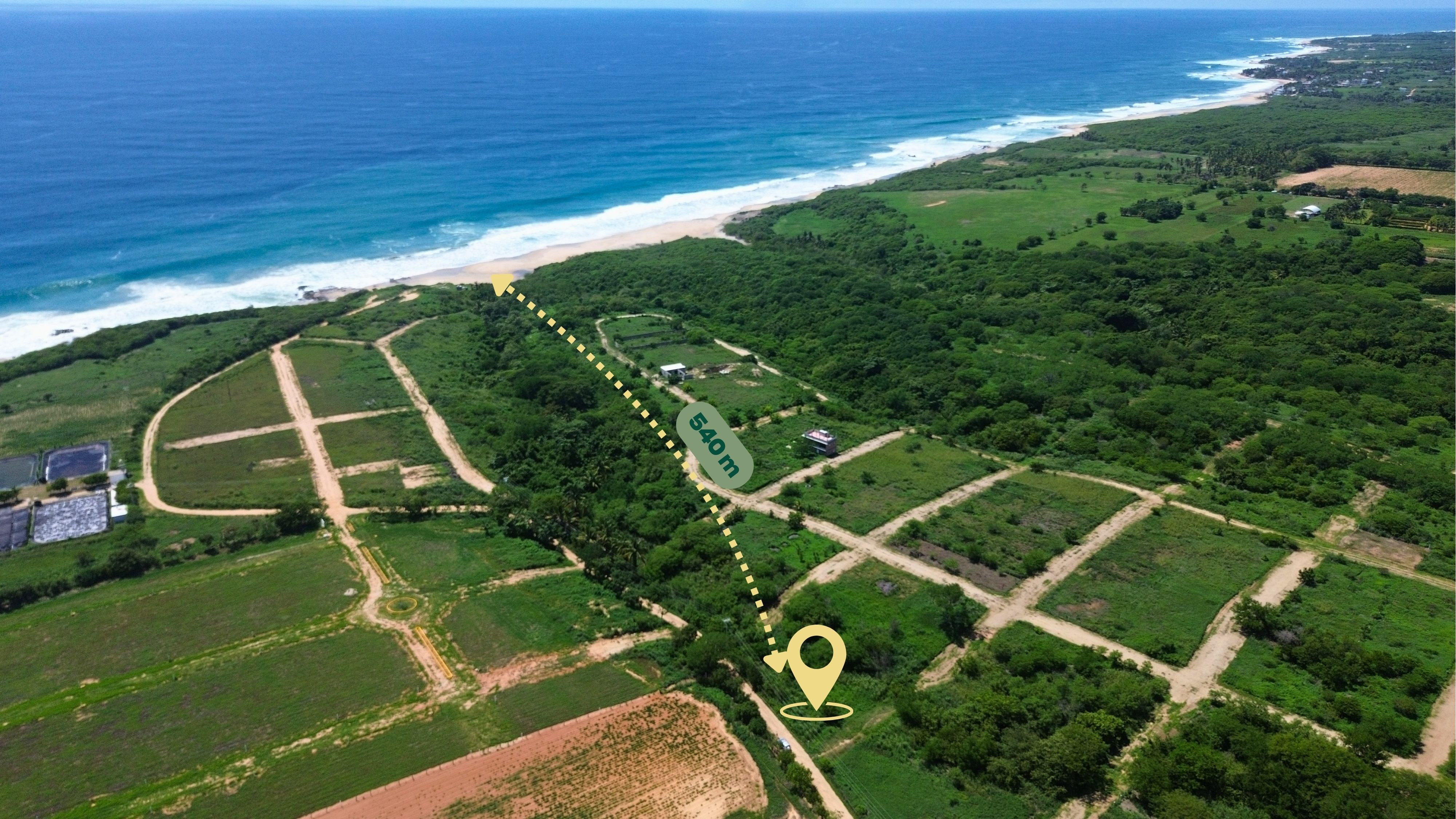 Corner Lot just 540 Meters from a Pristine Beach, 35 Minutes from Puerto Escondido